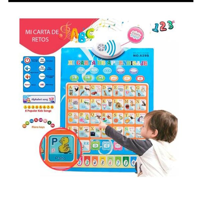 GENERICO - Tablero Aprendizaje Montessori Inglés Español Rosado