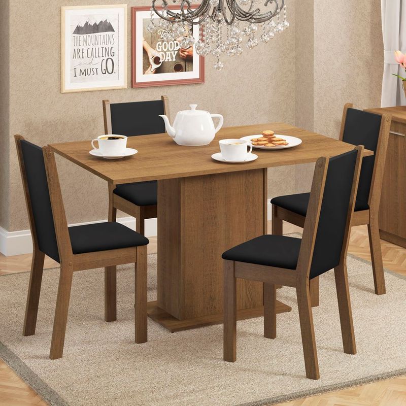 MADESA - Juego de Comedor Talita con 4 Sillas
