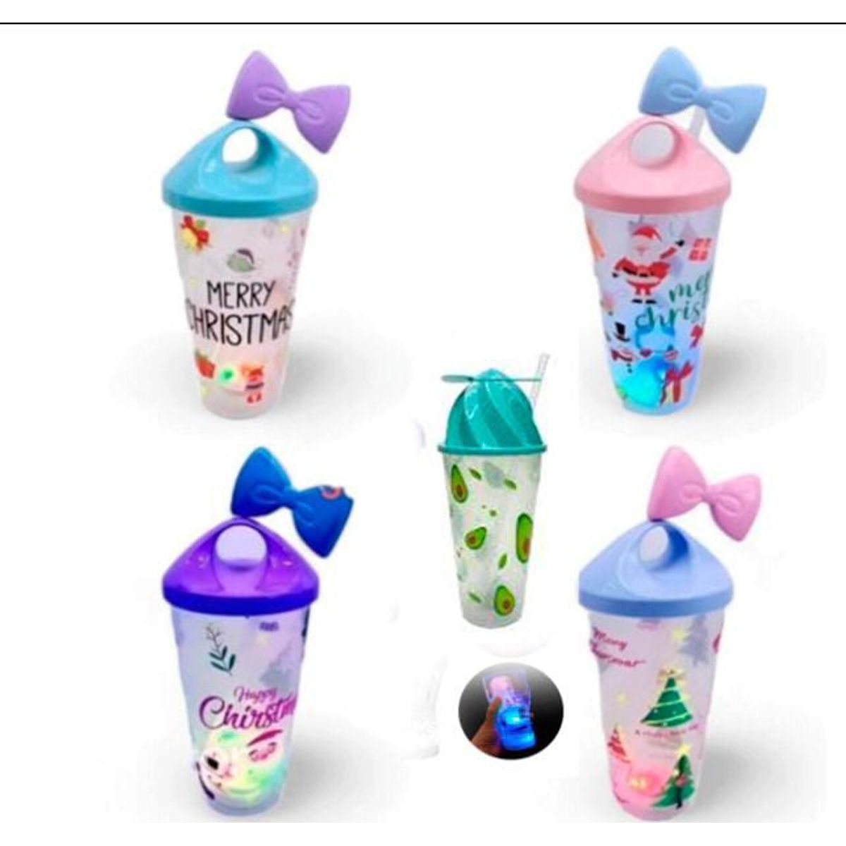 GENERICO - Pack x3 tomatodo  luminoso led en la base