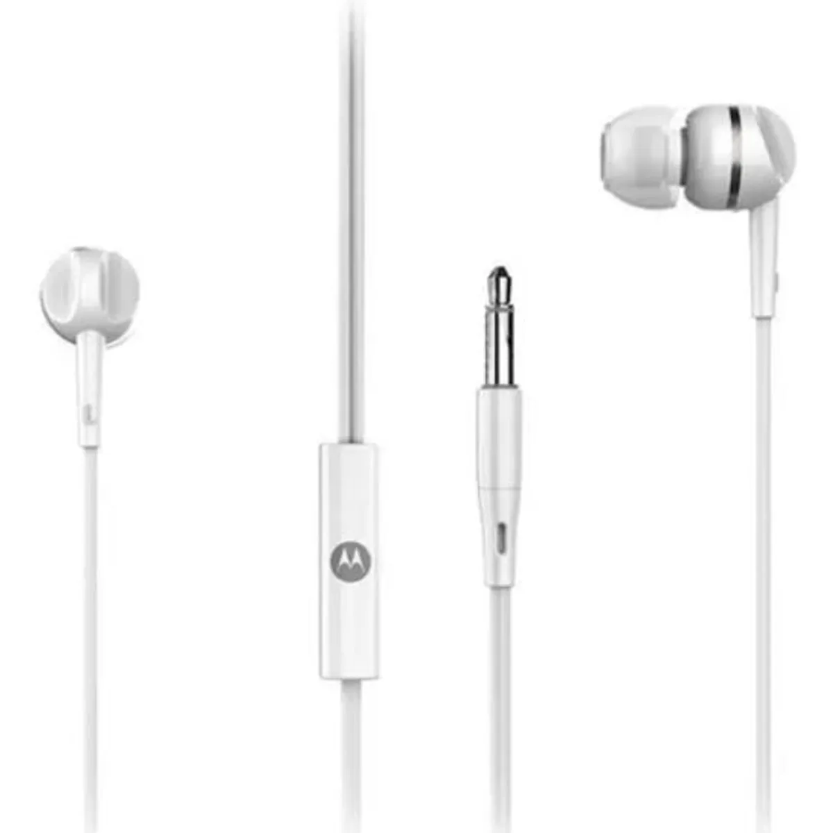MOTOROLA - AUDÍFONOS MOTOROLA EARBUDS 105 MICRÓFONO INCORPORADO / blanco