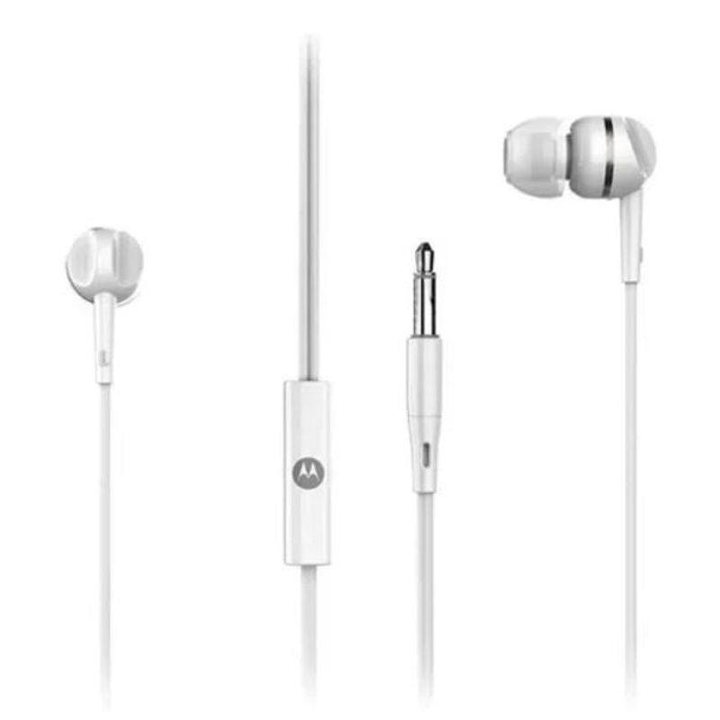 MOTOROLA - AUDÍFONOS MOTOROLA EARBUDS 105 MICRÓFONO INCORPORADO / blanco