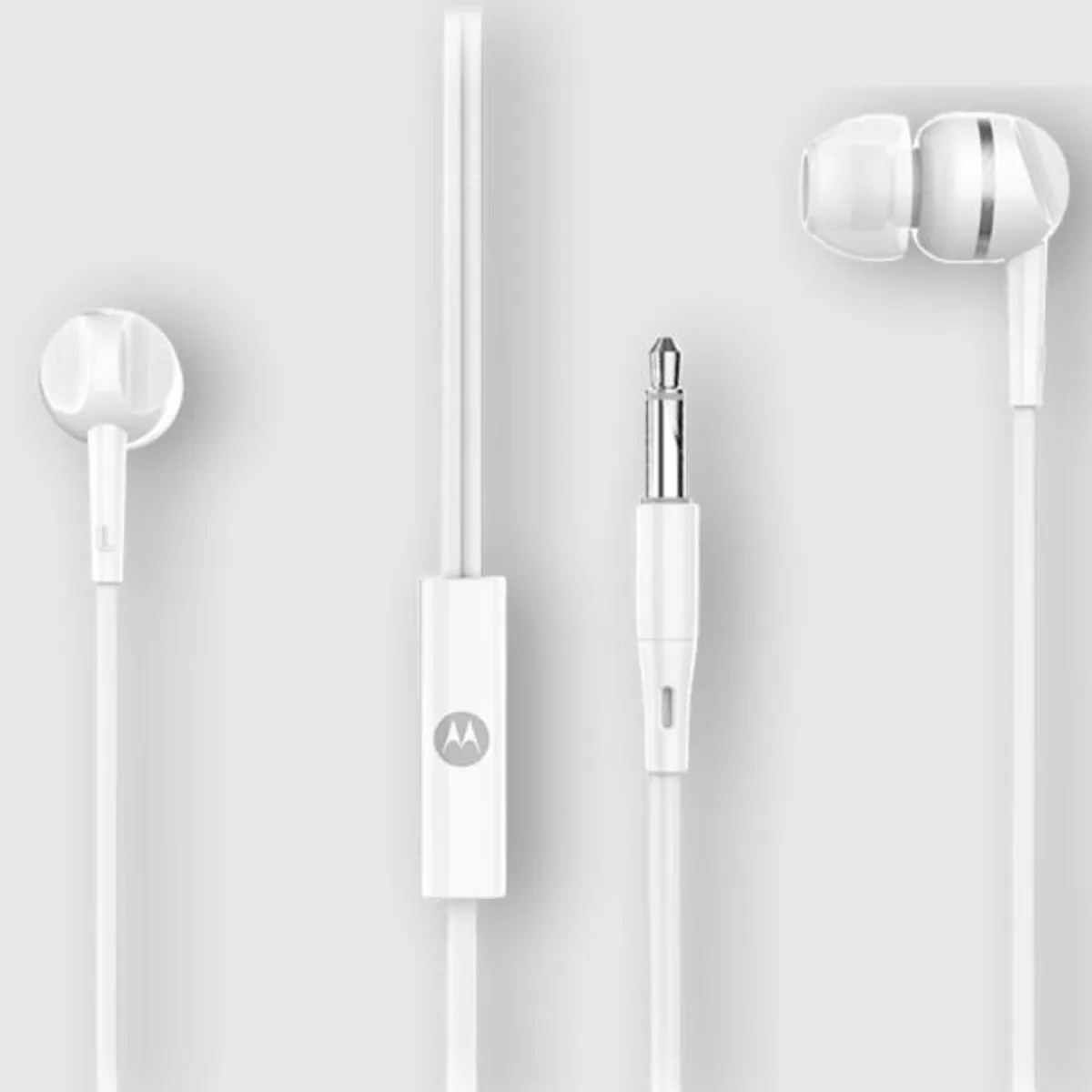 MOTOROLA - AUDÍFONOS MOTOROLA EARBUDS 105 MICRÓFONO INCORPORADO / blanco