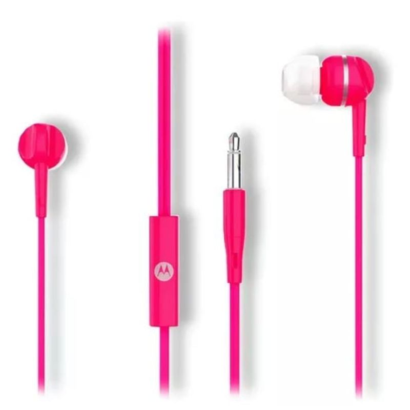 MOTOROLA - AUDÍFONOS MOTOROLA EARBUDS 105 MICRÓFONO INCORPORADO / Rosado