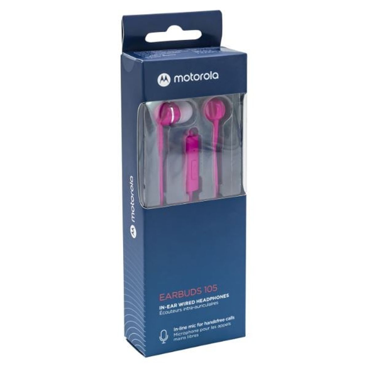 MOTOROLA - AUDÍFONOS MOTOROLA EARBUDS 105 MICRÓFONO INCORPORADO / Rosado