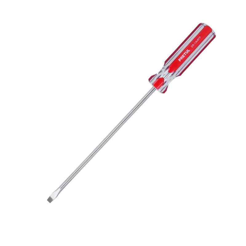 PRETUL - Desarmador Plano 5/16" x 6" Mango PVC Pretul 21463  -  Rojo