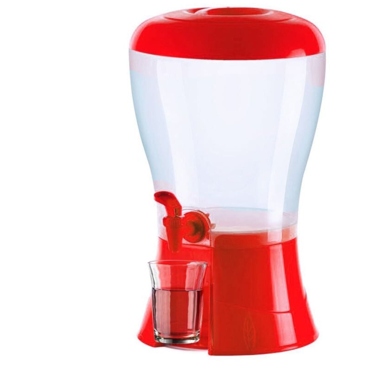 GENERICO - Dispensador Balde de agua para mesa Rojo 5.7 litros elegante
