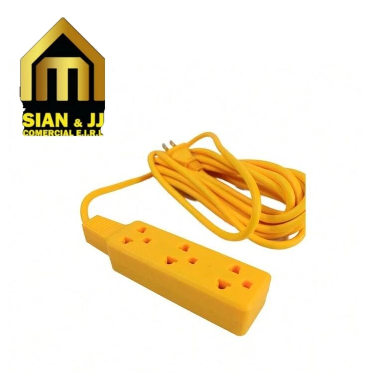GENERICO - EXTENSION DE CABLE 5 METROS  COLOR AMARILLO 10AMP-250V