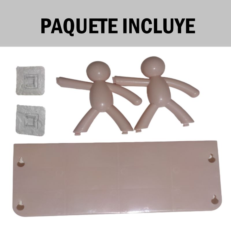 GENERICO - Pack x2 Repisas Estantes Rectangular Rosa - Plastico