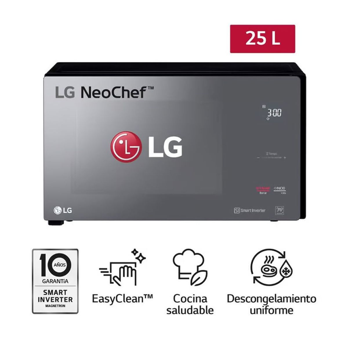 LG - Horno Microondas LG  25L con EasyClean MS2596DIR