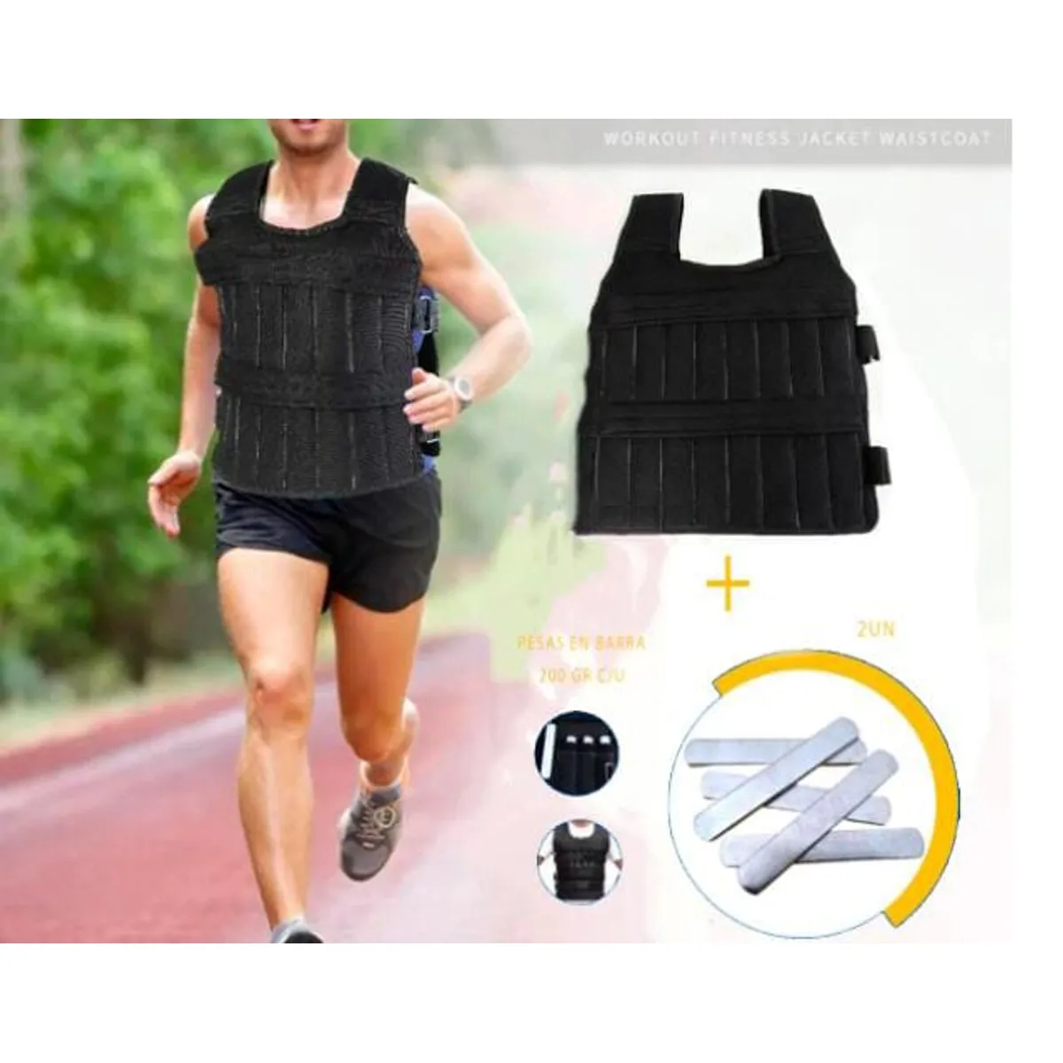 GENERICO - Chaleco de pesas recargable de carga