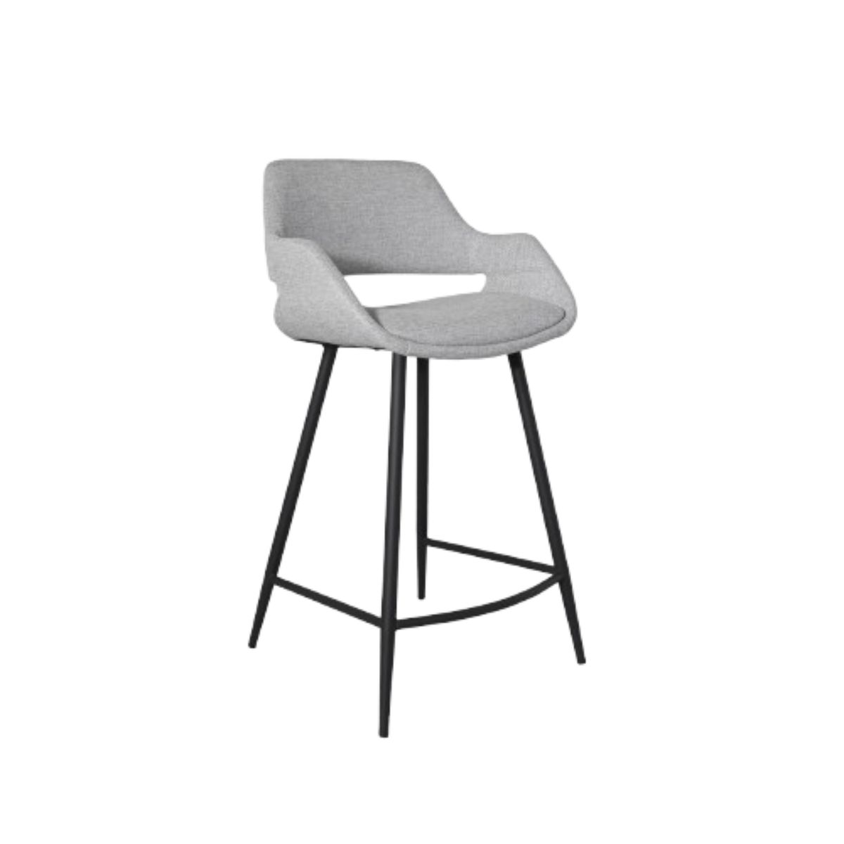 NIHM - Silla Alta de Bar Crush Gris 65 cm