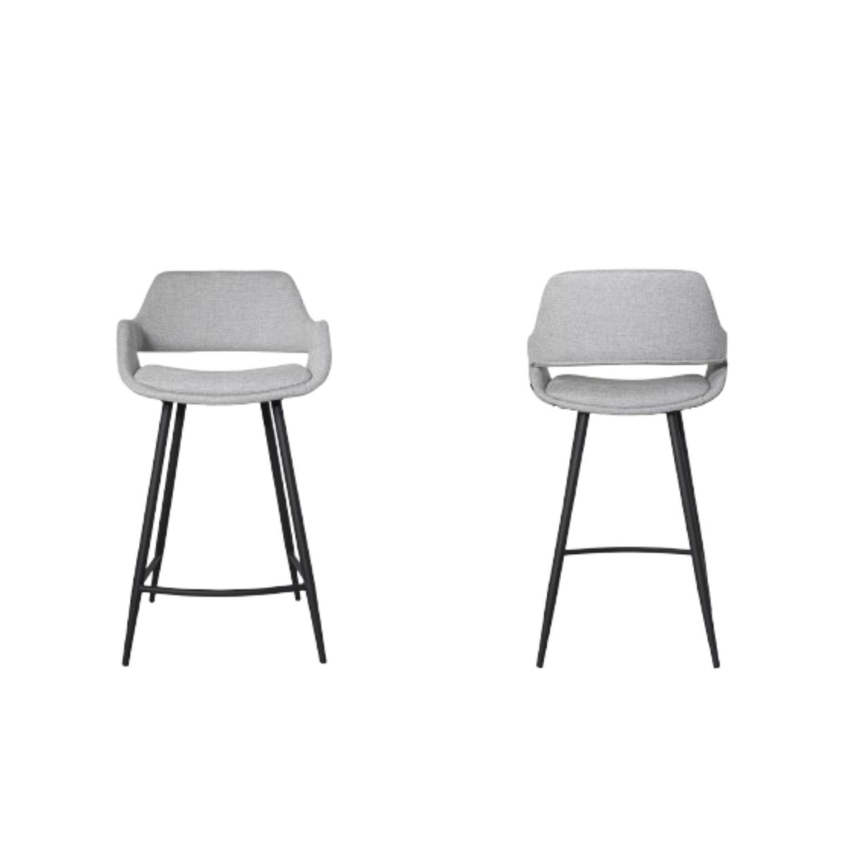 NIHM - Silla Alta de Bar Crush Gris 65 cm
