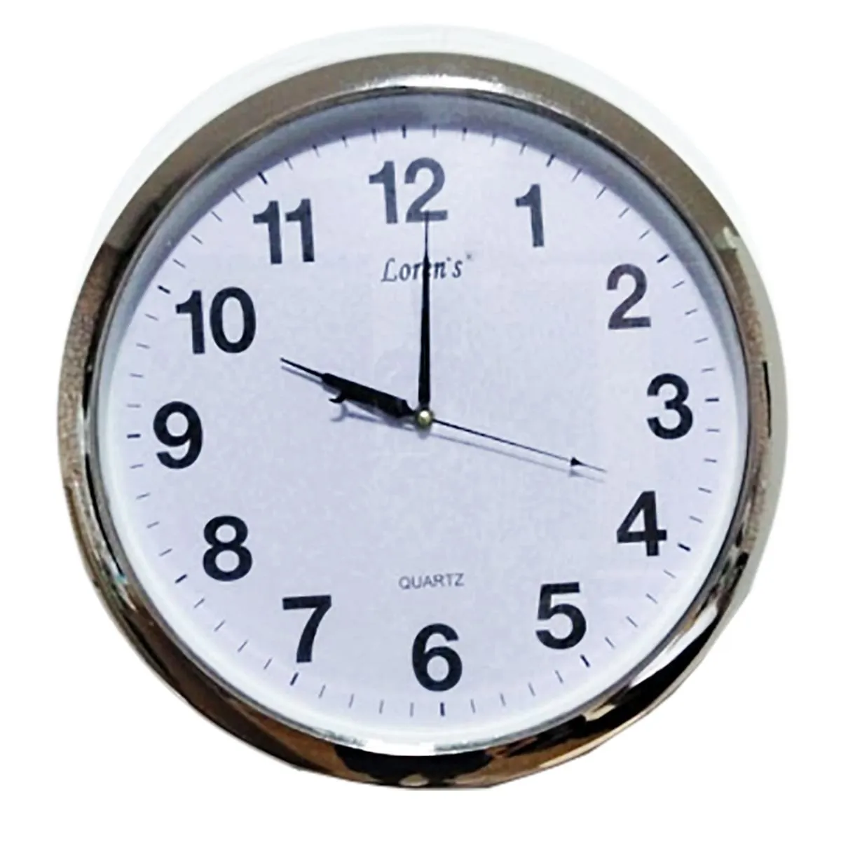 GENERICO - Reloj de pared redondo plateado analogico 40cm Diametro