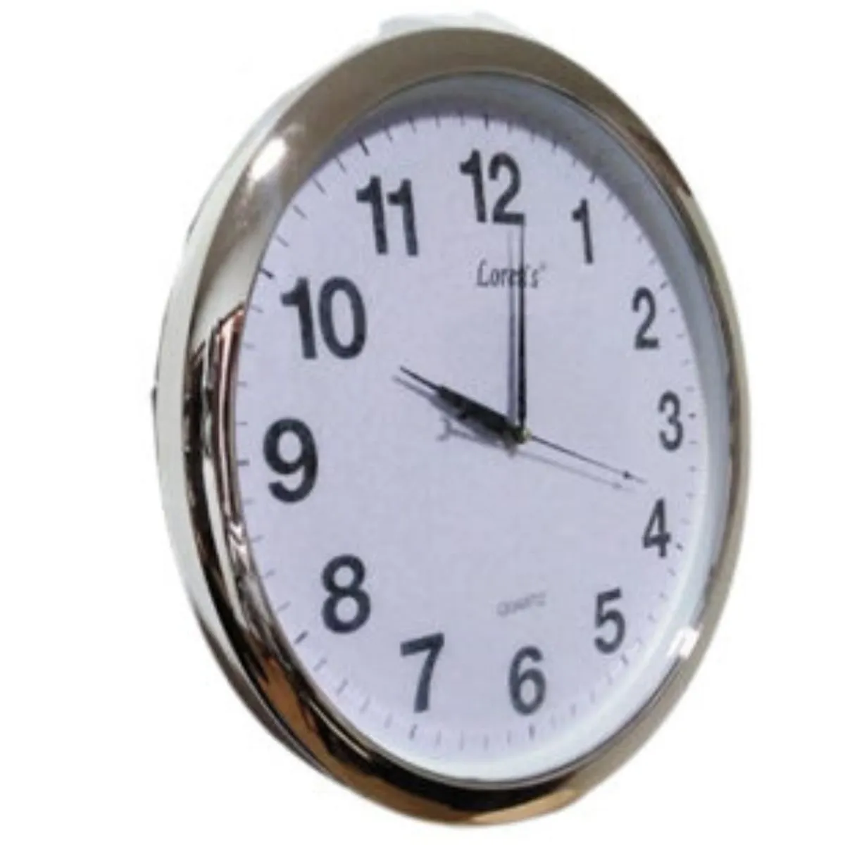 GENERICO - Reloj de pared redondo plateado analogico 40cm Diametro