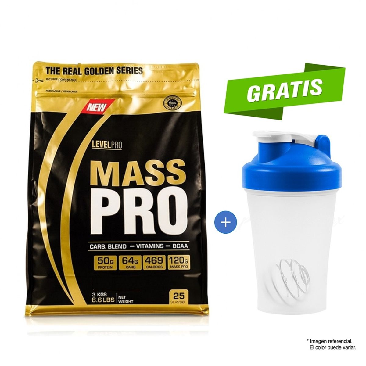 LEVEL PRO - Proteína Suero de Leche Mass Pro 3kg Vainilla