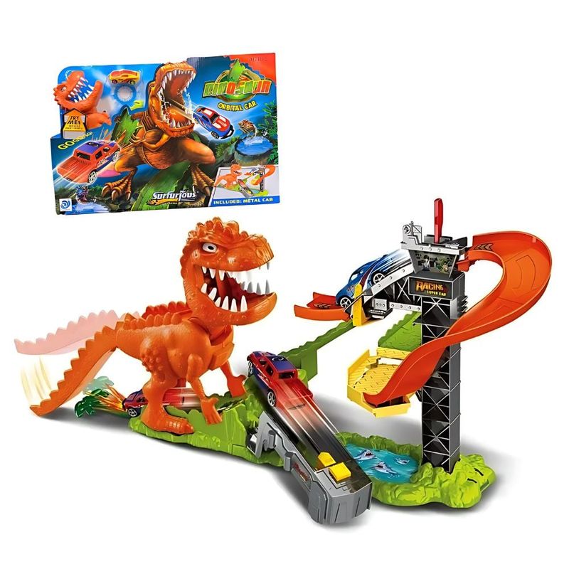 GENERICO - Pista de Carrera Dinosaurio T- REX juguetes extremo