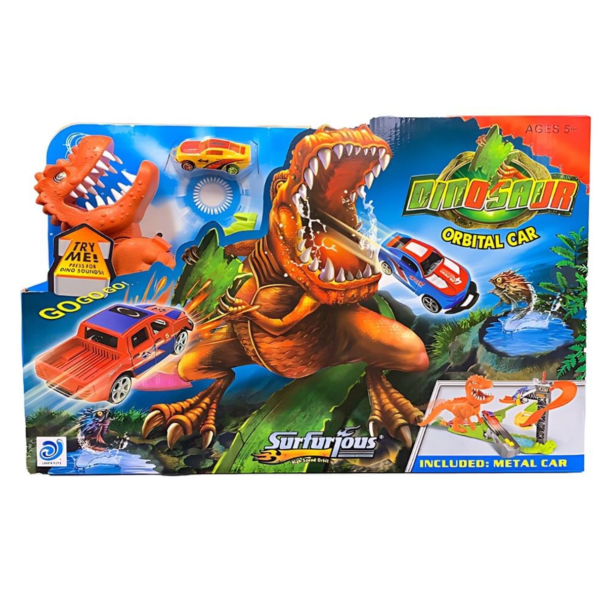 GENERICO - Pista de Carrera Dinosaurio T- REX juguetes extremo