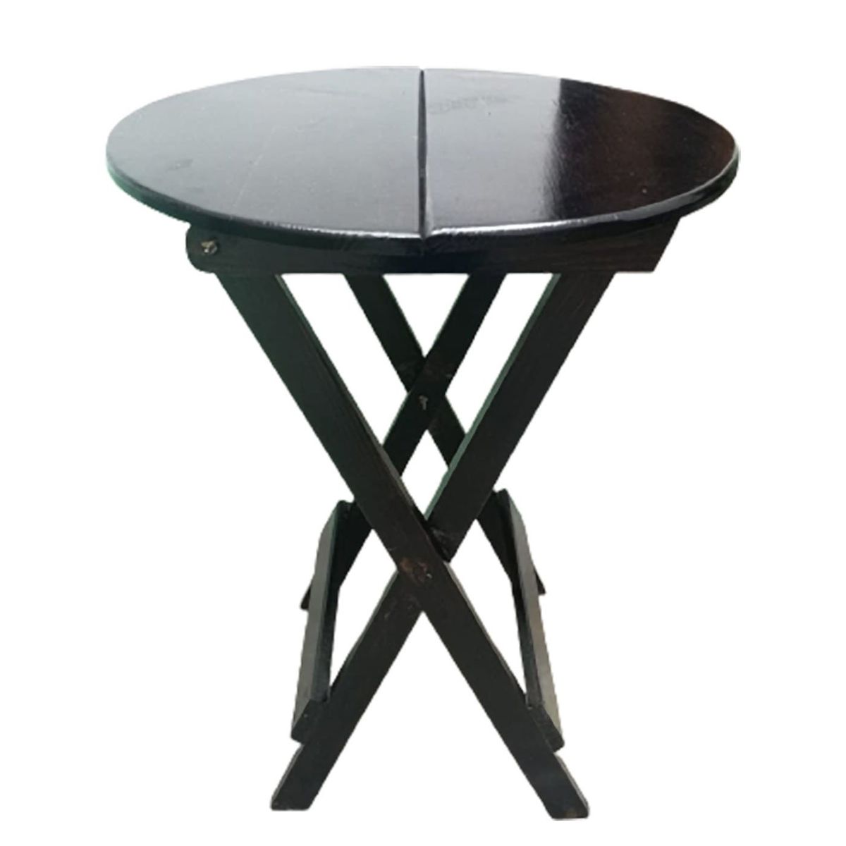 START FG - MESA REDONDA PLEGABLE DE MADERA EN MARRON 80X80cm