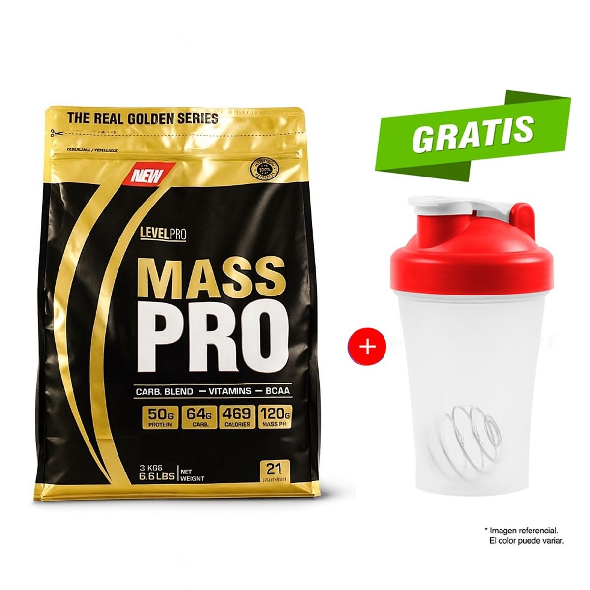LEVEL PRO - MASS PRO SUERO DE LECHE 3KG CHOCOLATE