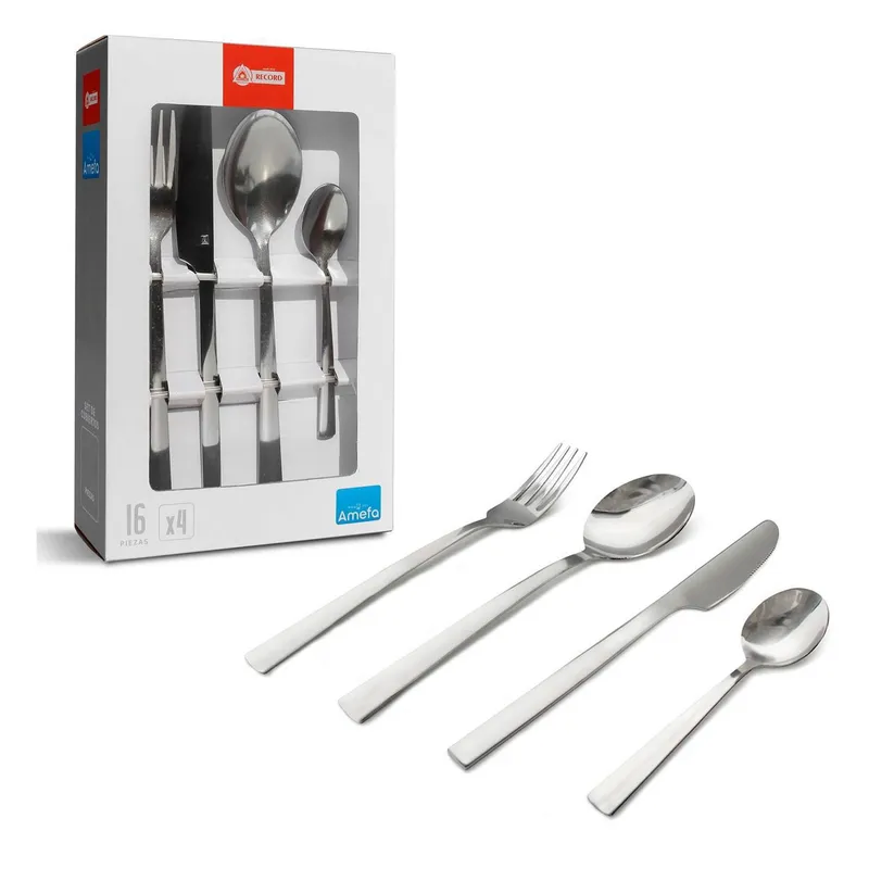 RECORD - Set de Cubiertos Record 16 Piezas AMEFA  Acero Inoxidable