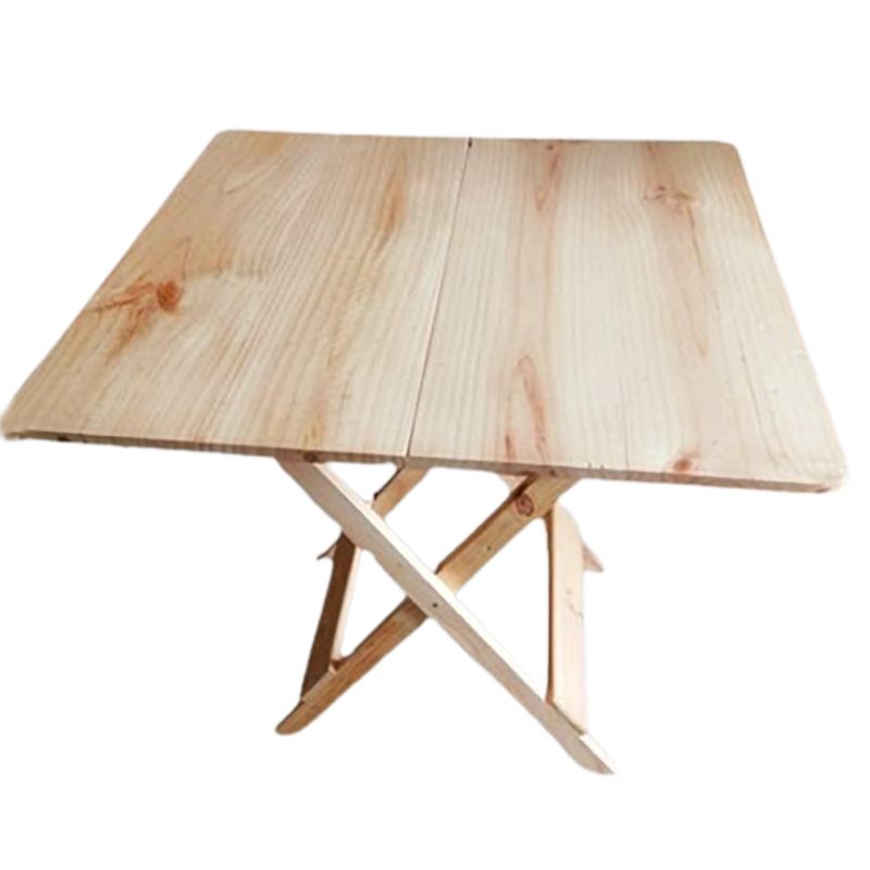 GENERICO - Mesa Plegable Sala O Jardin Woodflex Cuadrada En Natual 80X60cm