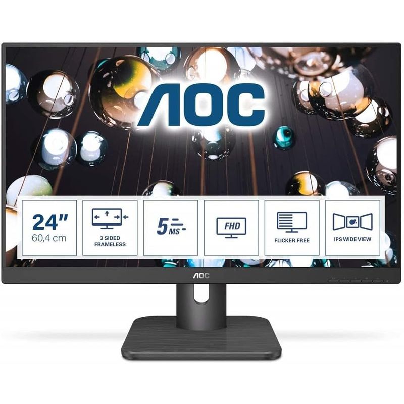 AOC - Monitor AOC 24E1Q 238 IPS FHD 75Hz VGA HDMI