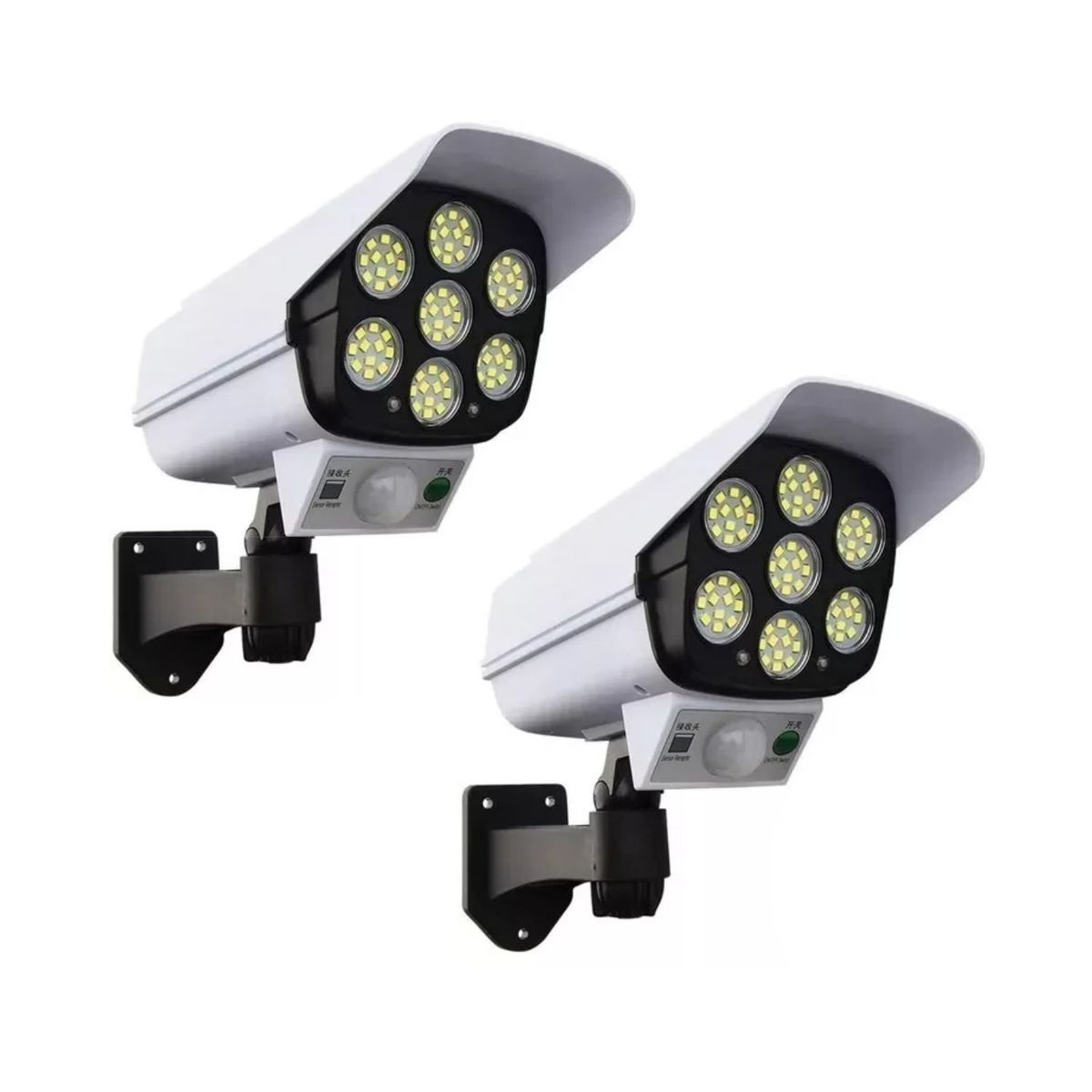 OEM - Pack X2 Focos Solares Tipo Cámara Con Sensor  De  Movimiento