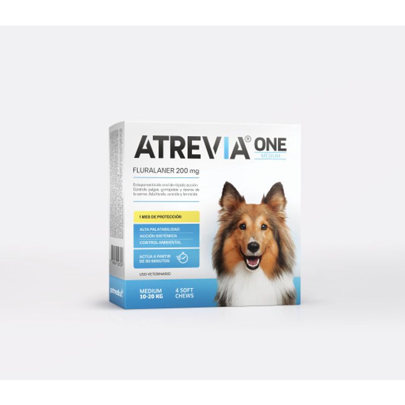 ATREVIA - ANTIPULGAS PARA PERROS ATREVIA ONE MEDIUM 10-20KG X 4 TAB