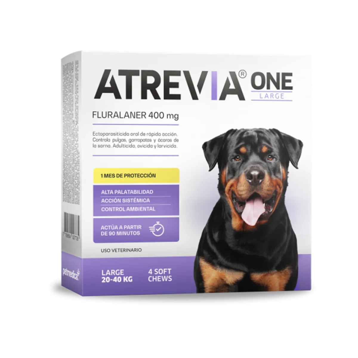 ATREVIA - ANTIPULGAS PARA PERROS ATREVIA ONE LARGE 20-40KG X 4 TAB