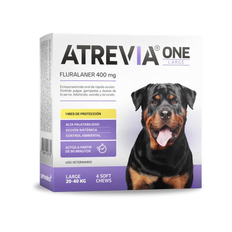 ATREVIA - ANTIPULGAS PARA PERROS ATREVIA ONE LARGE 20-40KG X 4 TAB