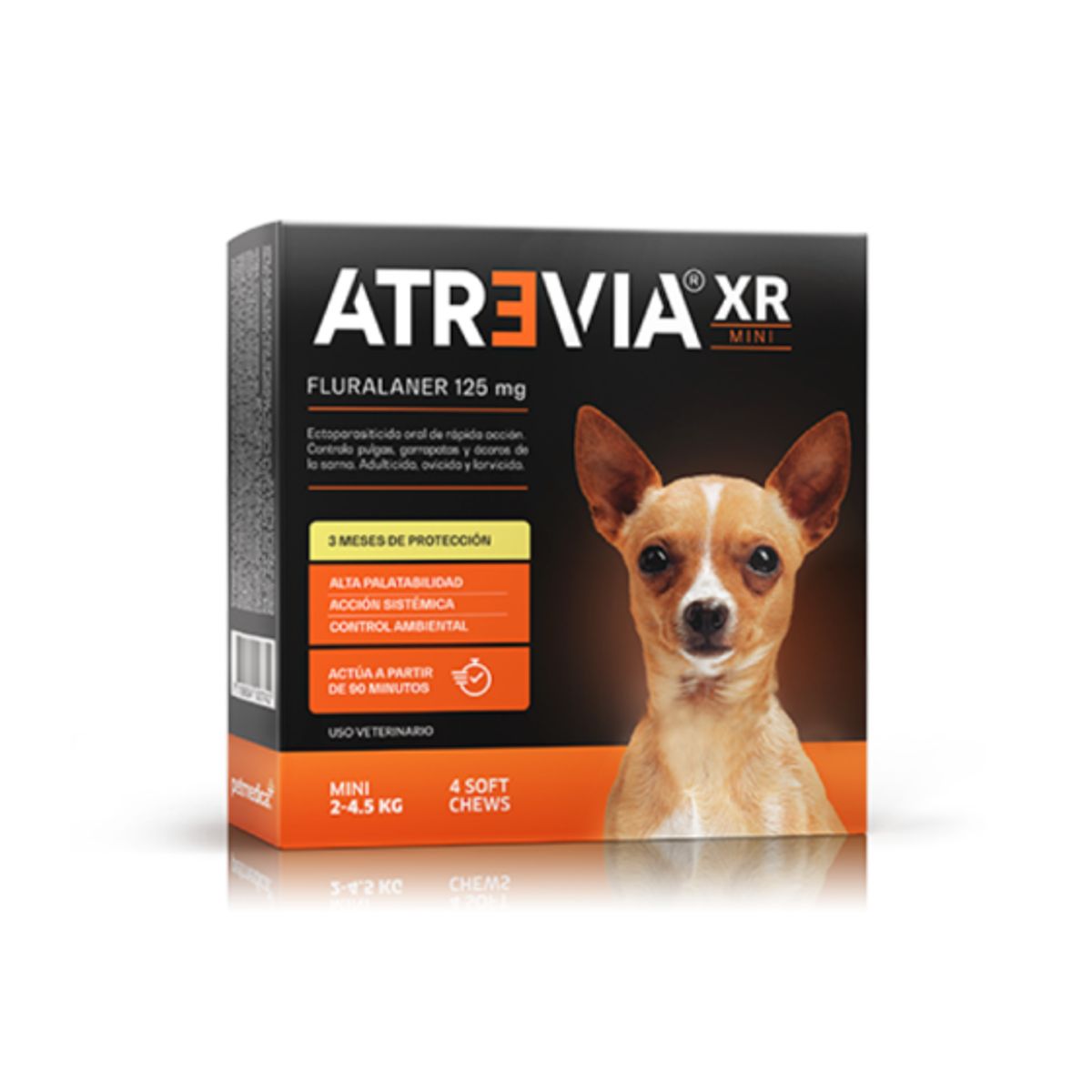 ATREVIA - ANTIPULGAS PARA PERROS ATREVIA XR MINI 2-4.5KG X 4 TAB