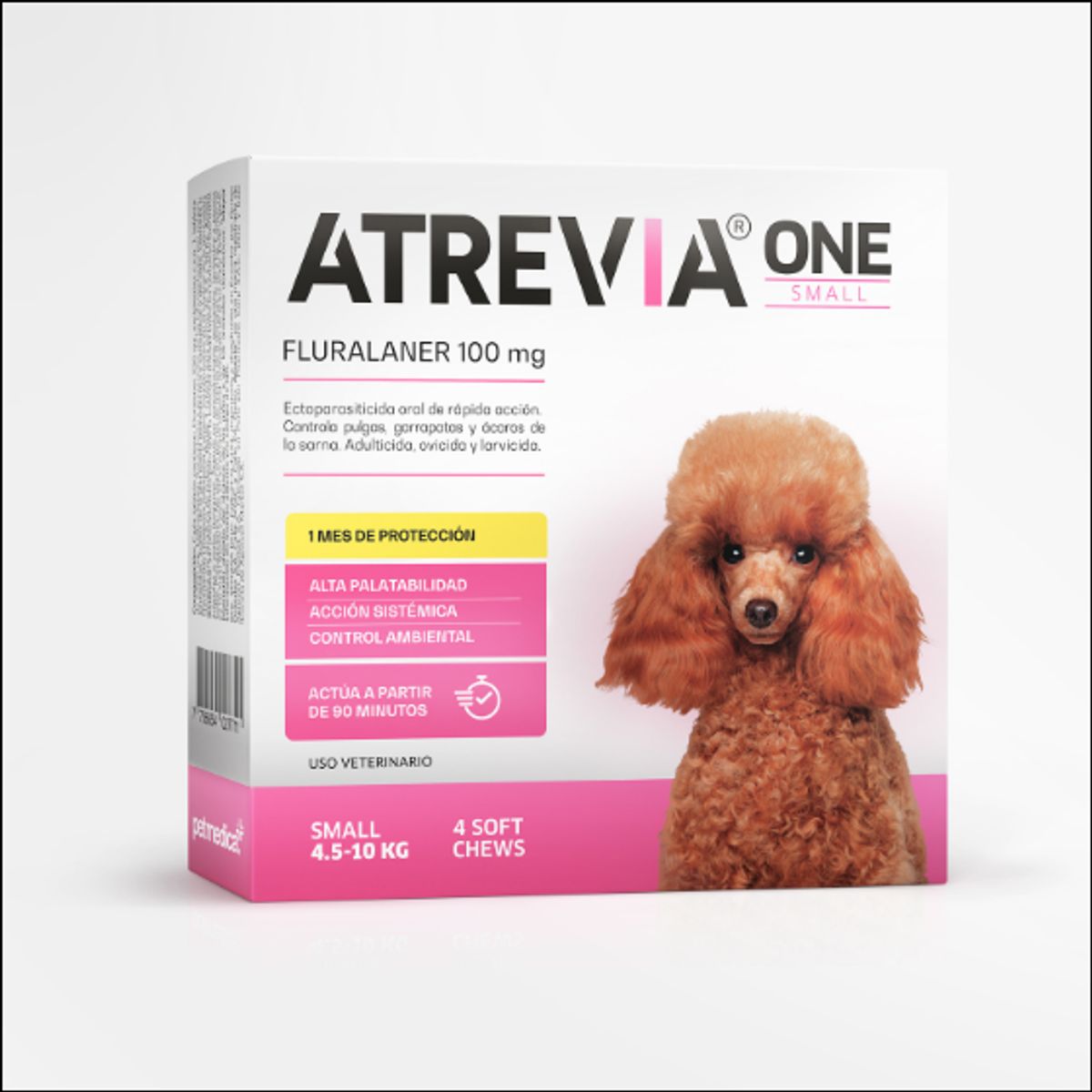 ATREVIA - ANTIPULGAS PARA PERROS ATREVIA ONE SMALL 4.5-10KG X 4 TAB