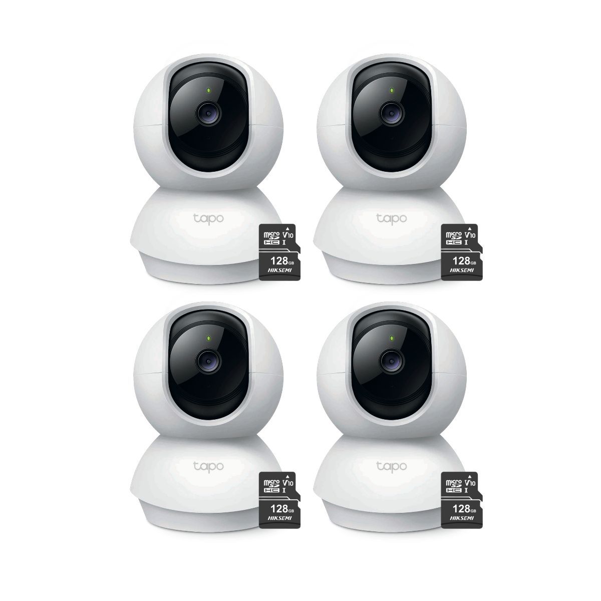 TP LINK - Kit de 4 Cámaras De Seguridad Tapo C200 Full HD + Micro SD128 gb - Tp-link