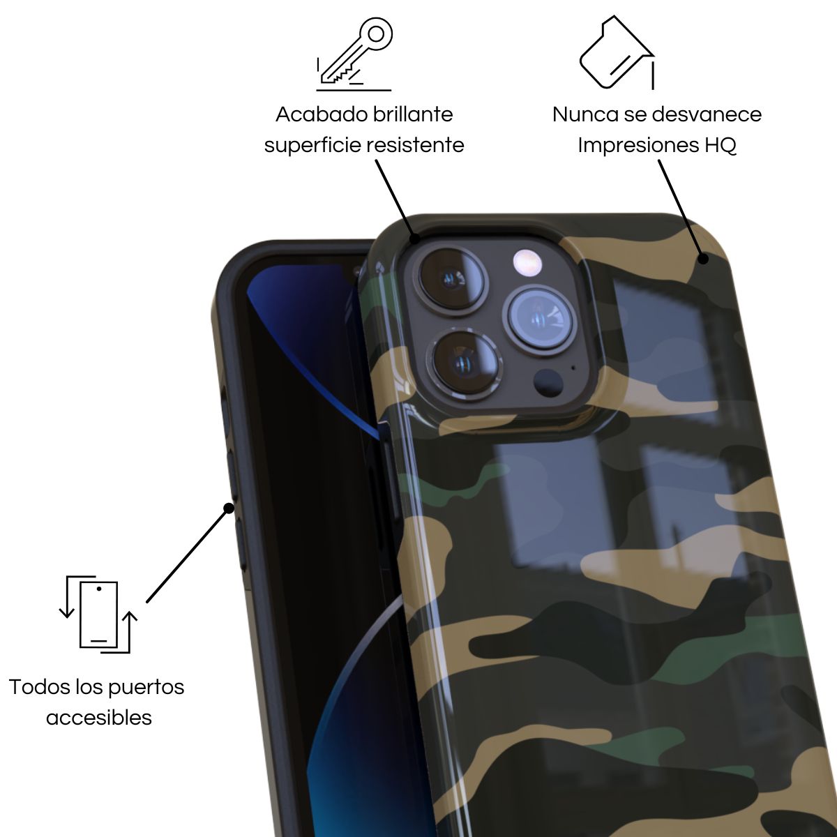 ARTSCASE - Case iphone 13 Green Camo ArtsCase