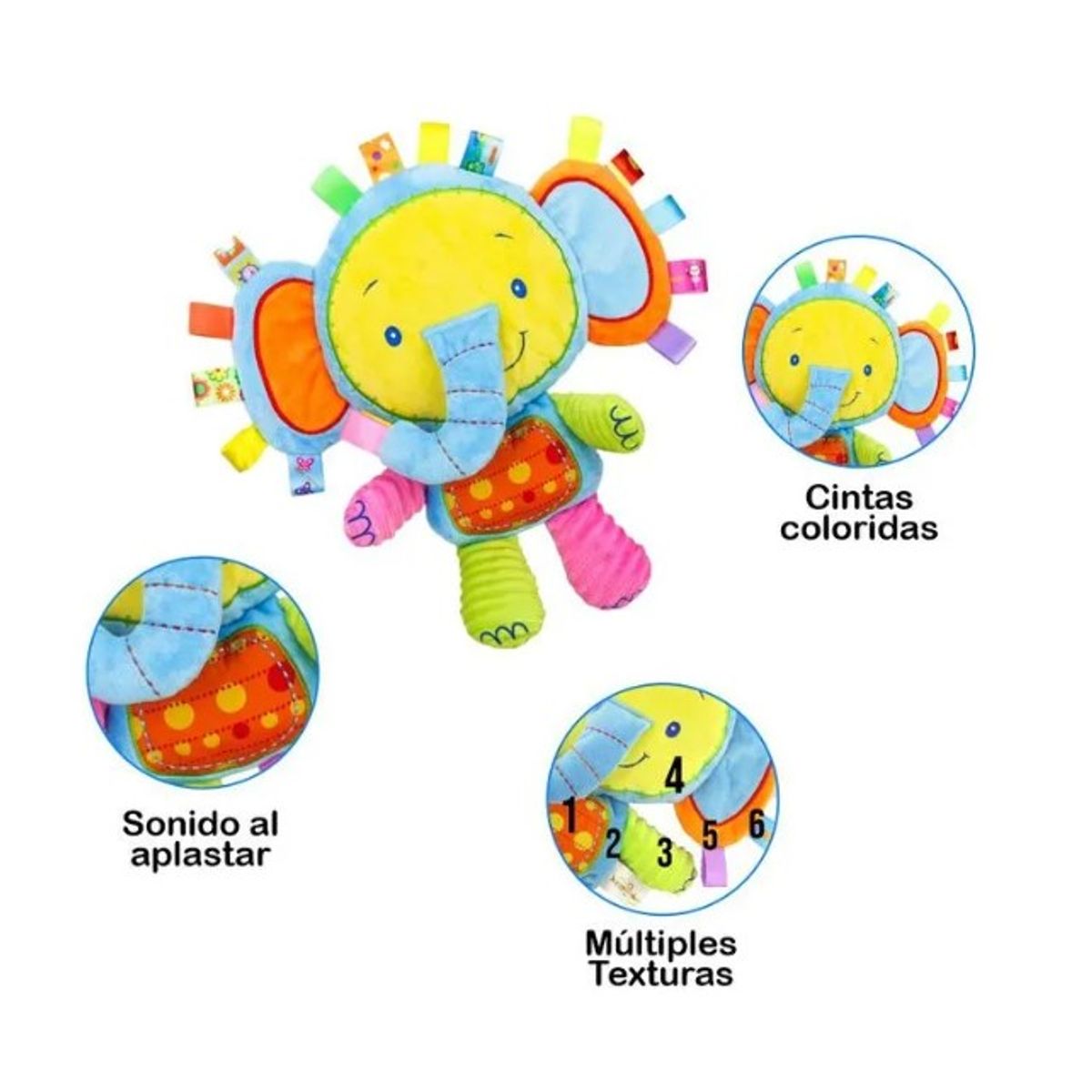 GENERICO - Peluche de apego sensorial - elefante