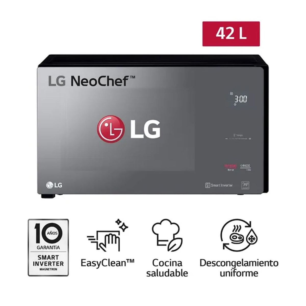 LG - Horno Microondas LG 42L con EasyClean MH8296DIR
