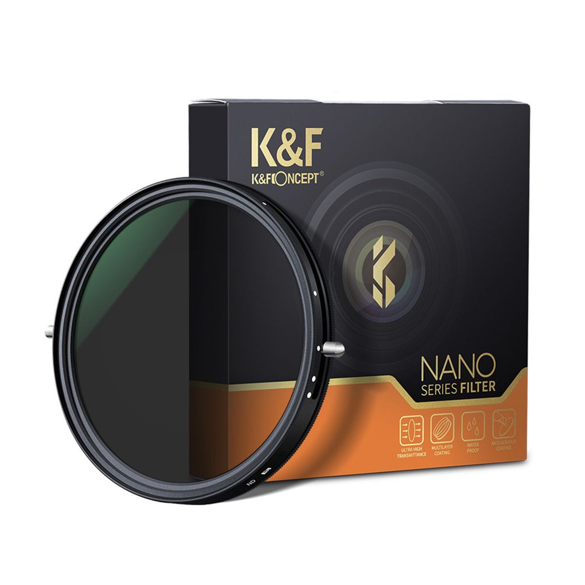 K&F CONCEPT - Filtro 77mm Densidad Neutra Nano-X ND2-32 Variable + CPL K&F Concept.