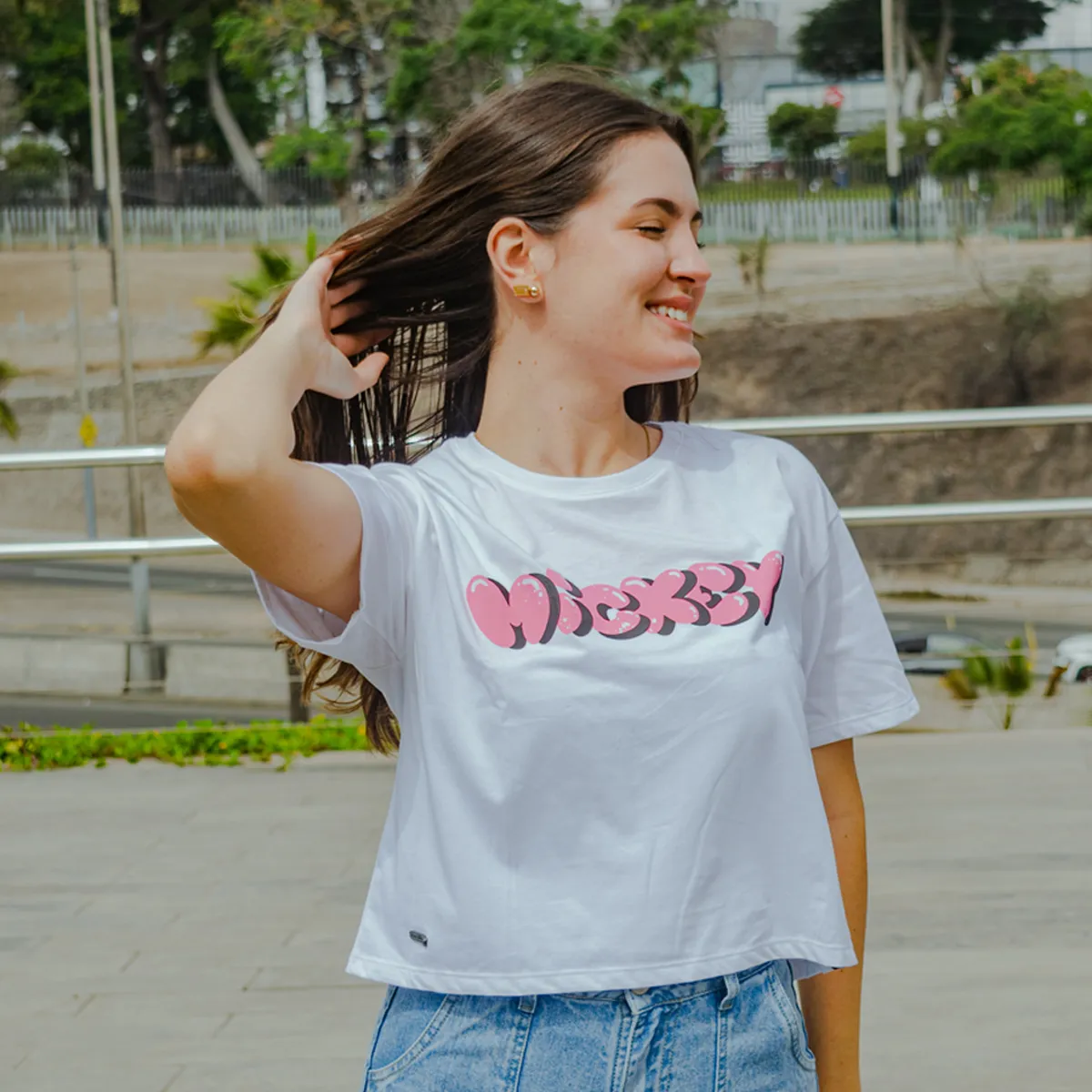 DISNEY - POLO BLANCO MINNIE MOUSE  MUJER