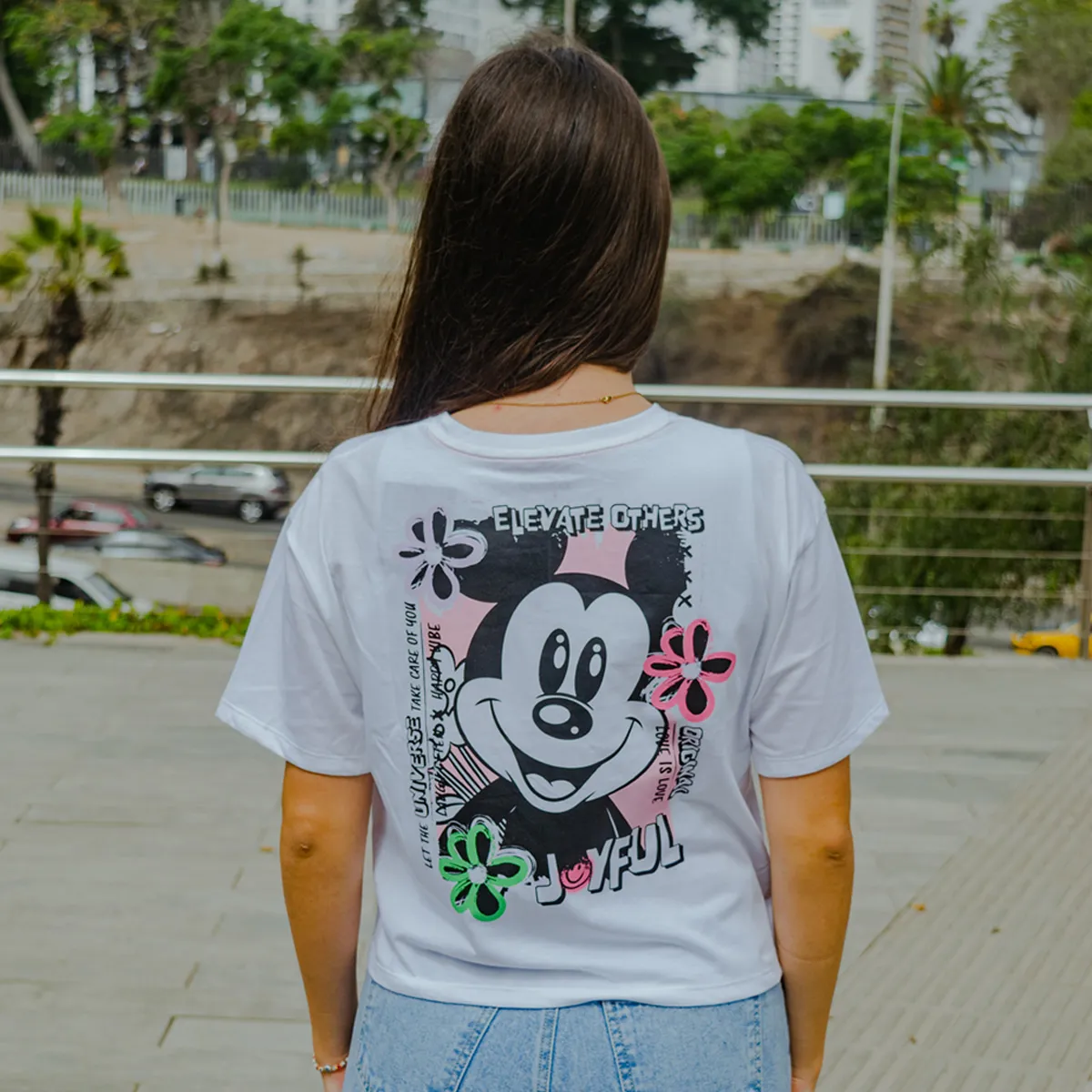DISNEY - POLO BLANCO MINNIE MOUSE  MUJER