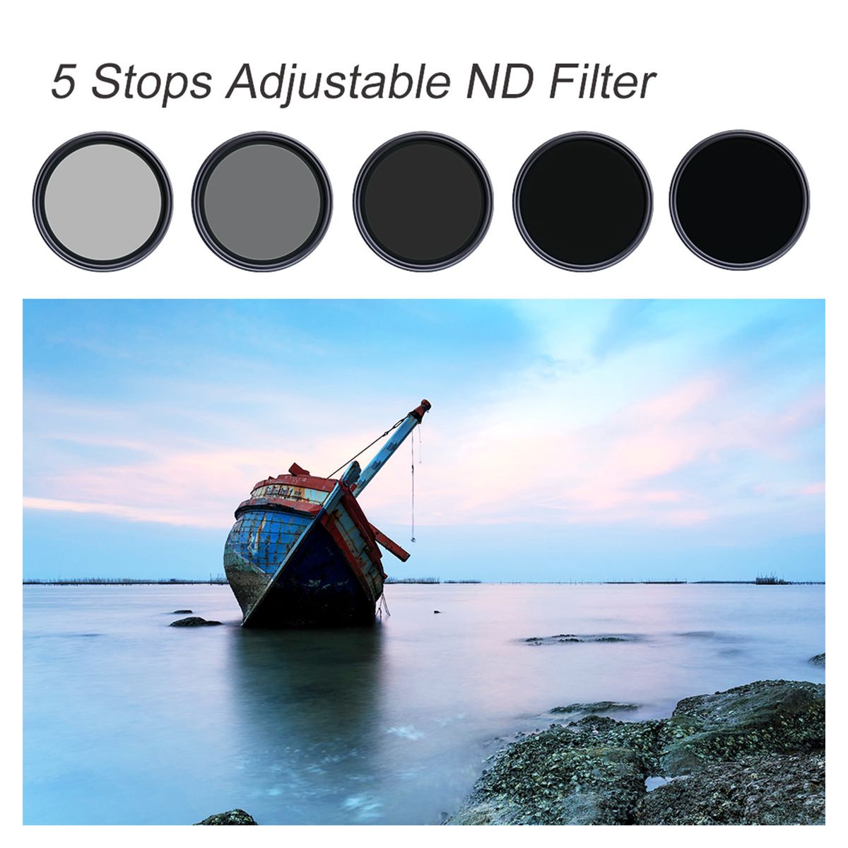 K&F CONCEPT - Filtro 72mm Densidad Neutra Nano X ND2-32  K&F Concept.