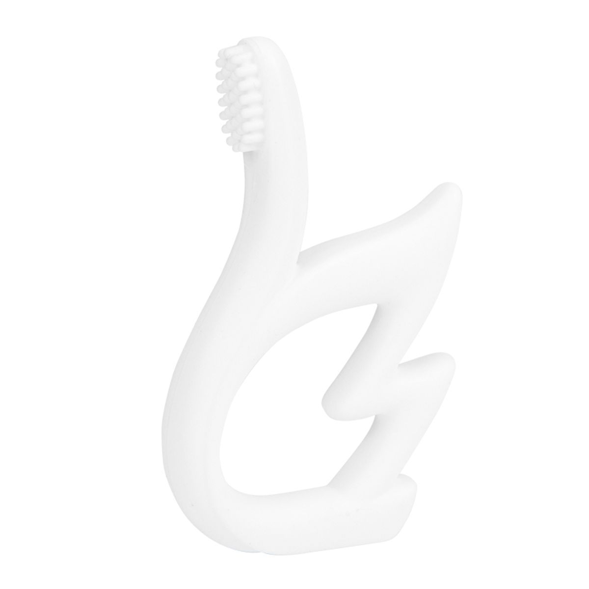 GENERICO - Cepillo de dientes Mordedor de Silicona para Bebés BLANCO