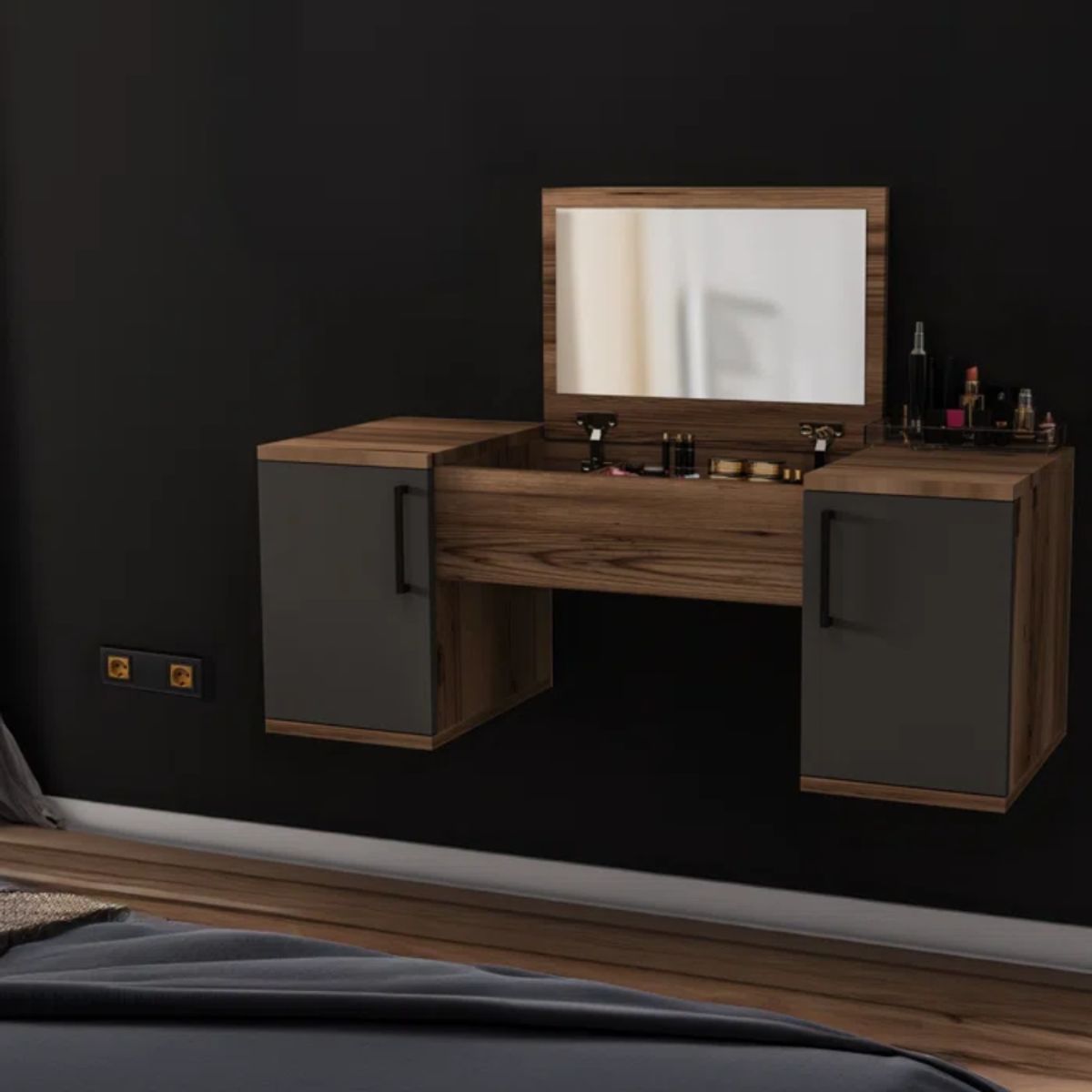 GENERICO - Tocador Flotante Multifuncional Leonard Bicolor Petrox Home