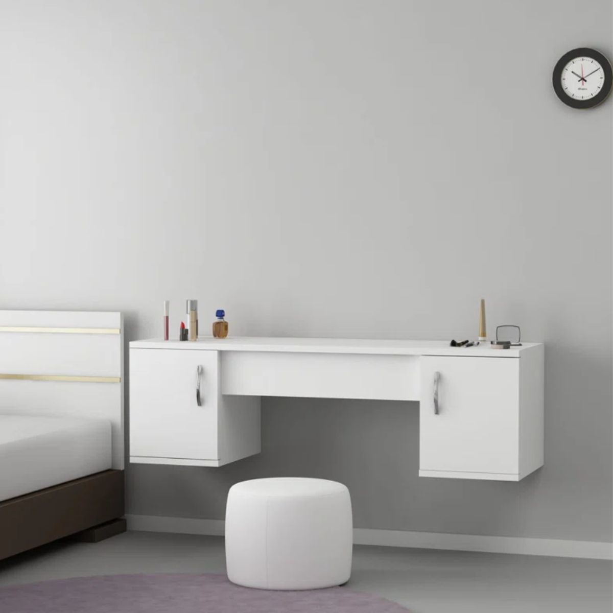 GENERICO - Tocador Flotante Multifuncional Lua Blanco Petrox Home