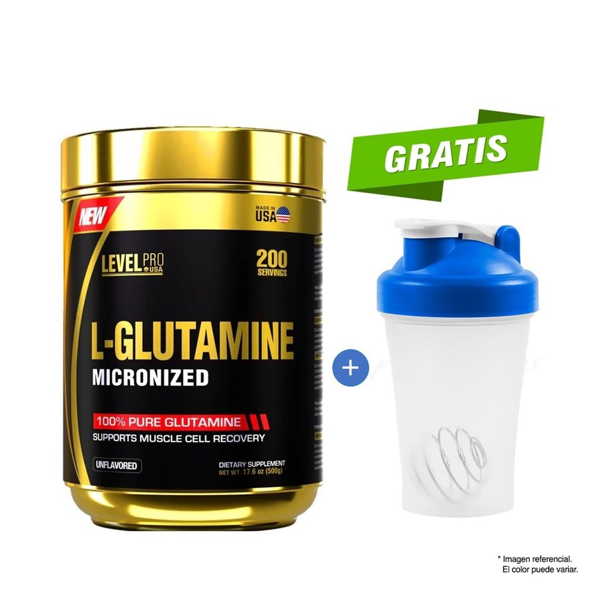 LEVEL PRO - Glutamina 500 gr Level Pro