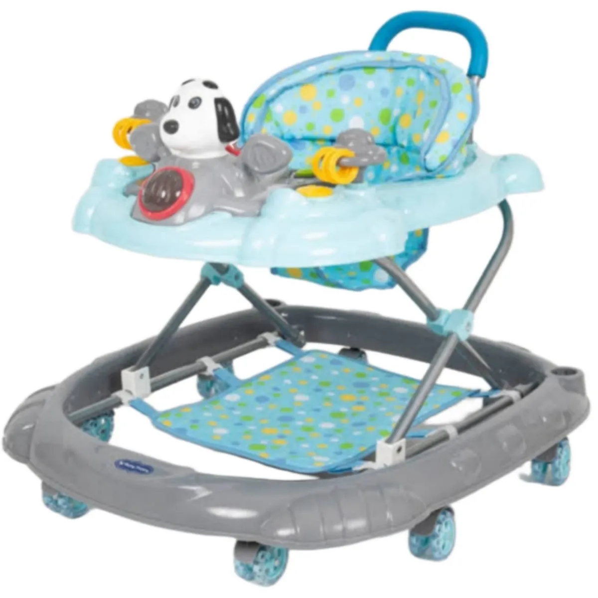 BABY HAPPY - Andador para Bebe Perrito Plegable Tablero Musical CELESTE