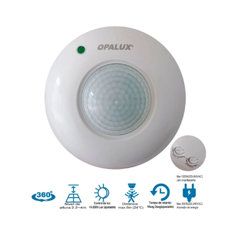 OPALUX - Sensor de Movimiento 360º ST-07 OPALUX