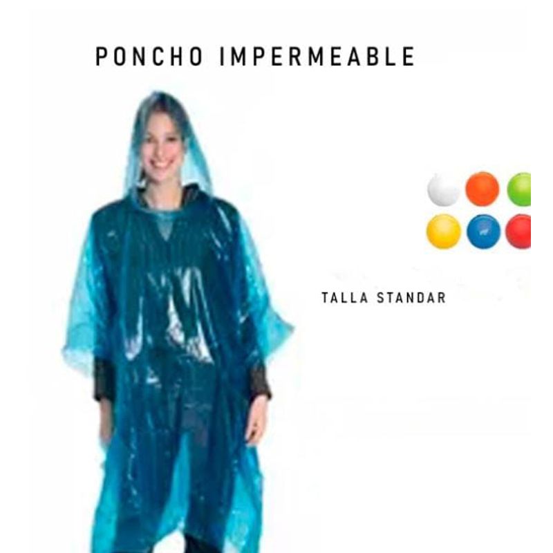 GENERICO - Poncho ligero de lluvia resistente