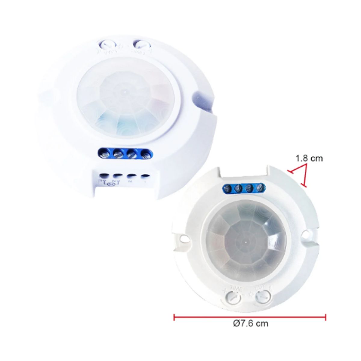 OPALUX - Sensor de Movimiento Mini 8Mts 360° IP20 Serie II ST-05M OPALUX