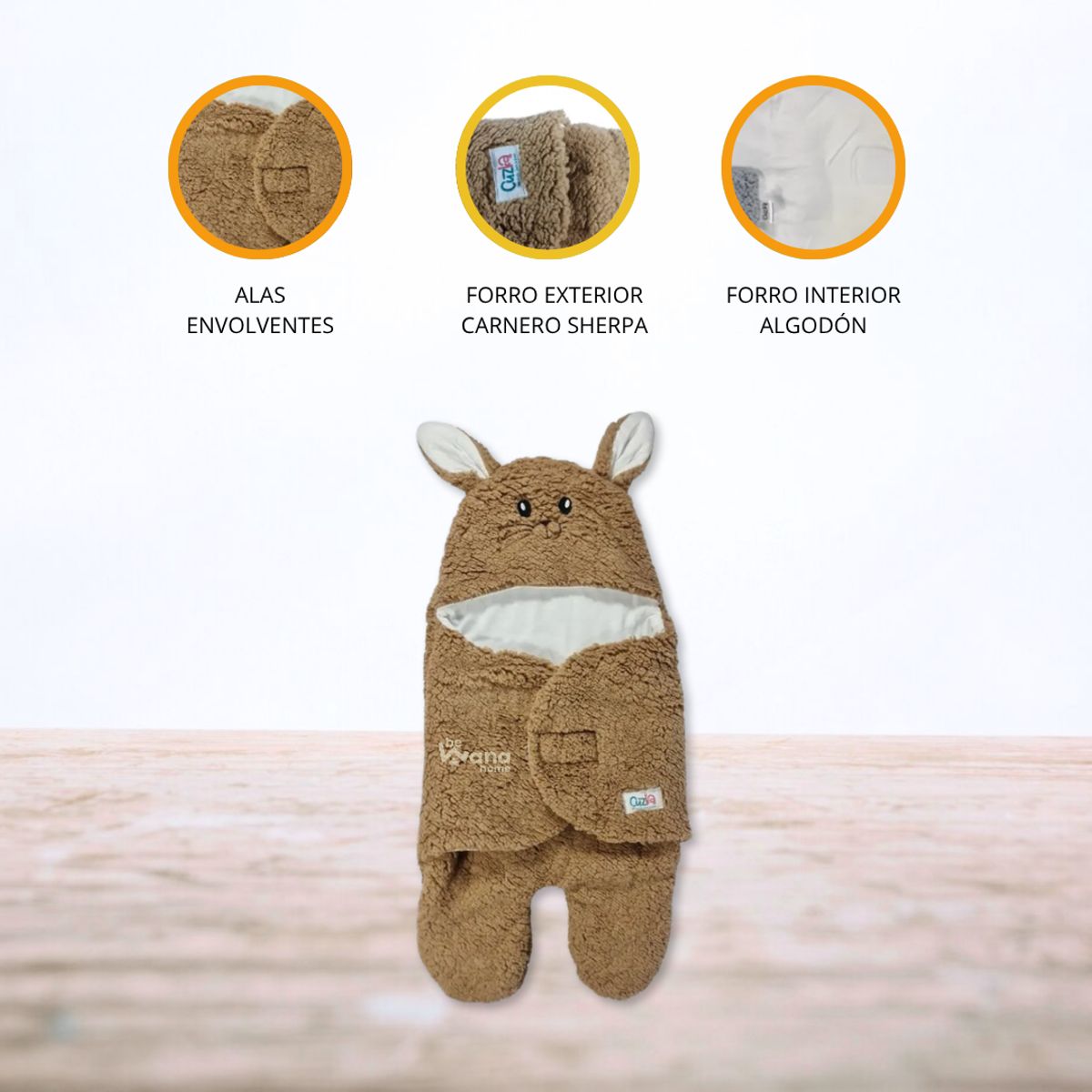 CUZKA - Saco de dormir para Bebé »RABBIT» Brown