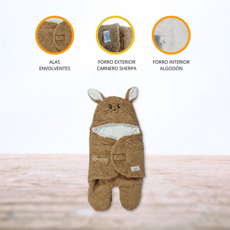 CUZKA - Saco de dormir para Bebé »RABBIT» Brown